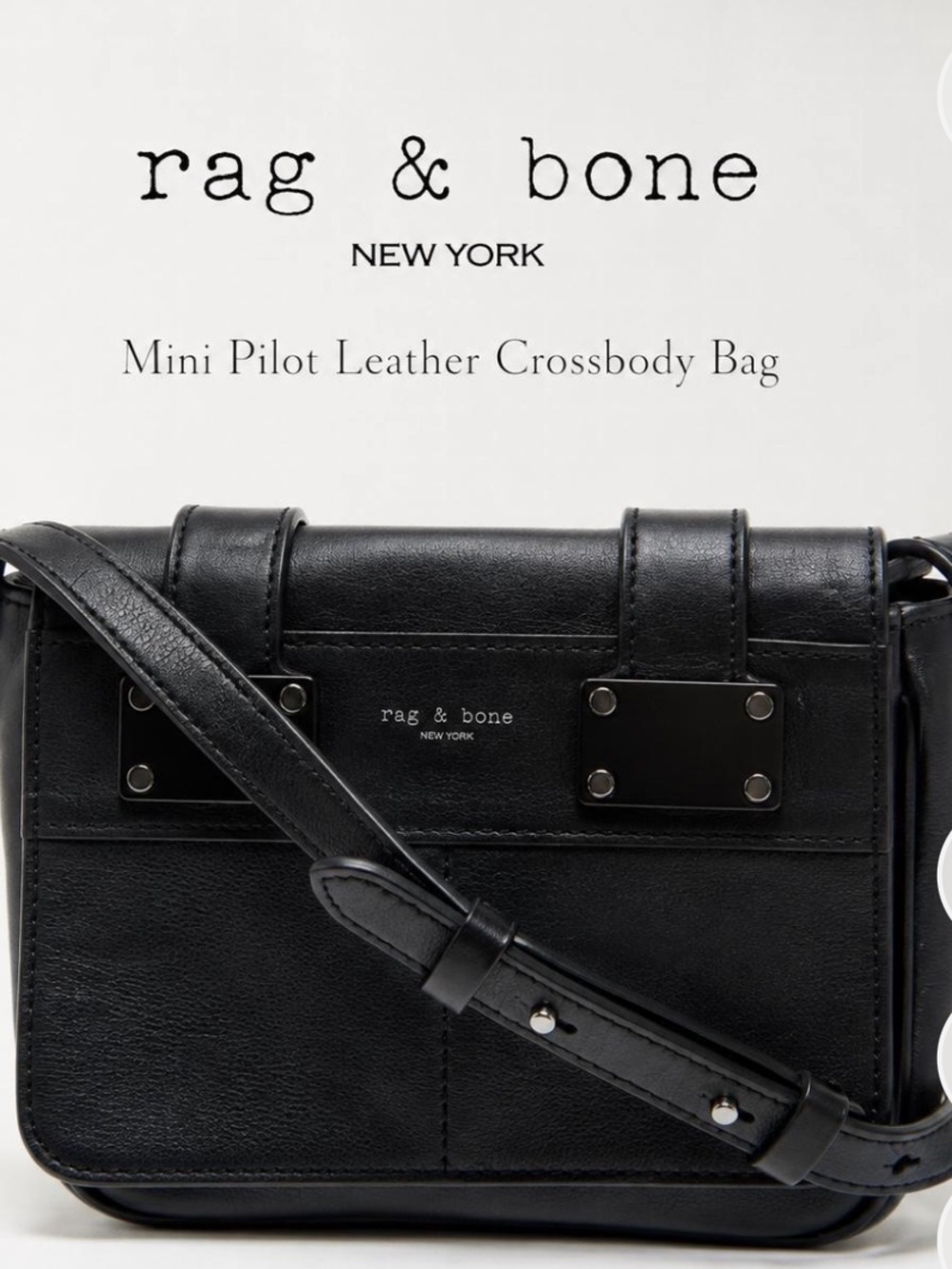Rag & Bone Mini Pilot Leather Crossbody Bag